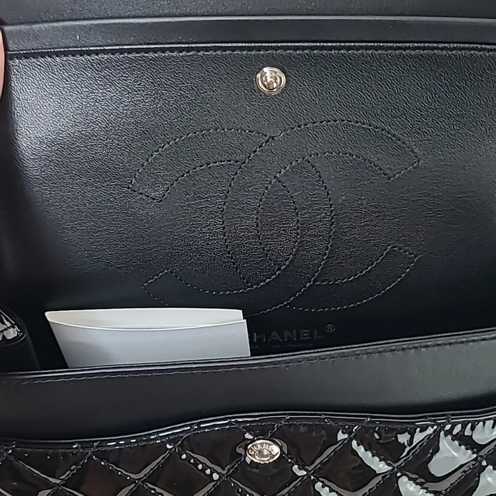 Chanel So Black Classic Patent Quilted Med 2.55 Reissue Double Flap Bag NWT/NIB